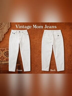 Vintage Lee Mom Jeans - White